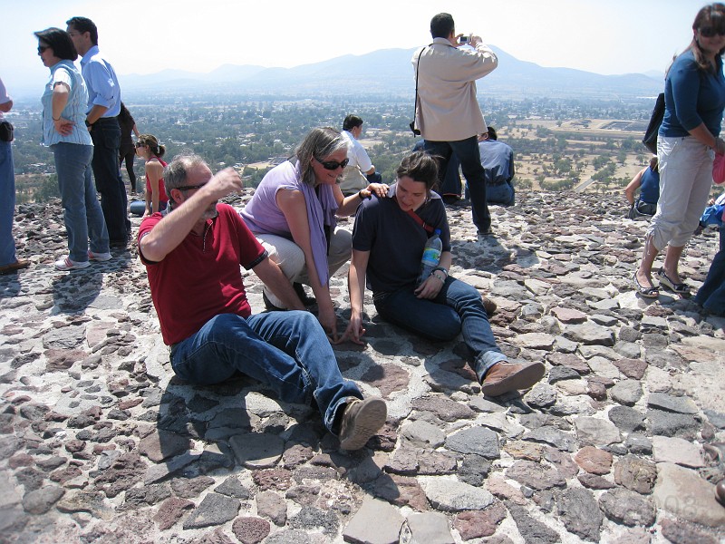 Mexico Pyramids - Mexico City 2009 0465.jpg - A trip to the Teotihuacan area of Mexico to visit the pyramids. A vast complex and a great climb to the top. This was followed by lunch in a cave, then a visit to the historical center of Mexico City. March 2009.